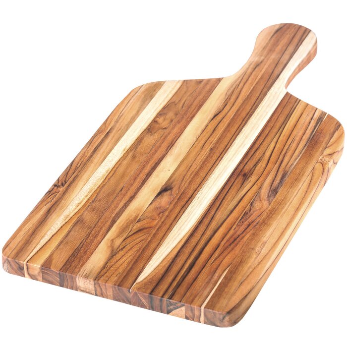 Mcwilliams Teak Wood Cutting Board With Handle 